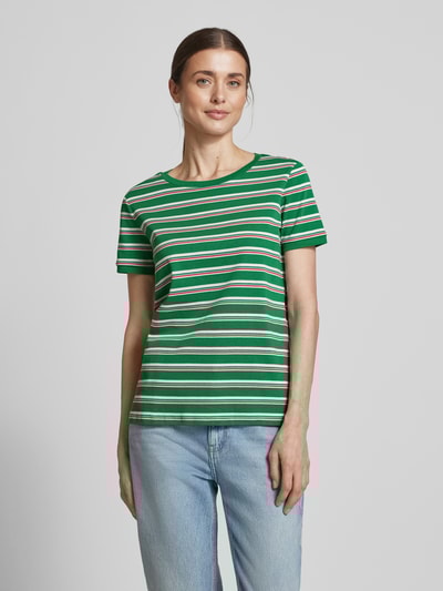 Jake*s Casual T-Shirt mit mit Streifenmuster Grass 4