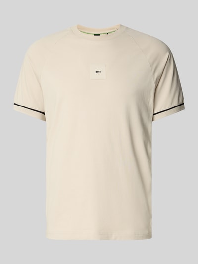 BOSS Green T-shirt met labeldetail Beige - 2