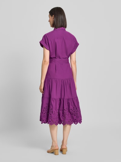 Lauren Ralph Lauren Overhemdjurk met broderie anglaise Paars - 5