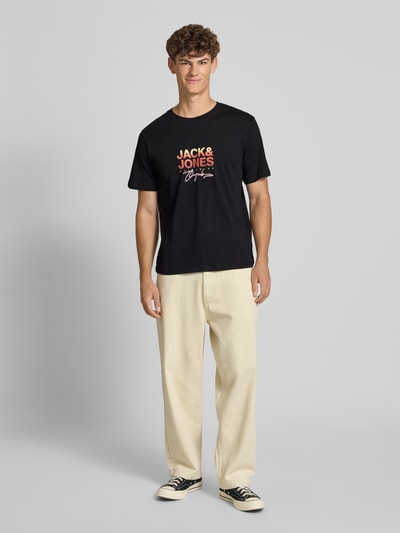 Jack & Jones T-Shirt mit Label-Print Black 1