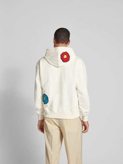 ISNURH Oversized Hoodie mit Motiv-Patches Sand 5