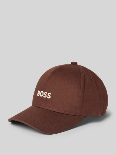 BOSS Basecap mit Label-Stitching Modell 'Zed' Mittelbraun 1