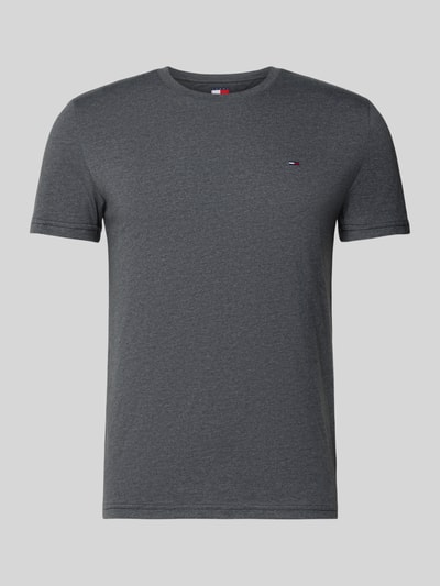 Tommy Jeans Regular fit T-shirt van katoenmix Antraciet gemêleerd - 2