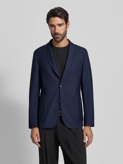 BOSS Regular fit colbert van scheerwolmix, model 'HANRY' Marineblauw - 4