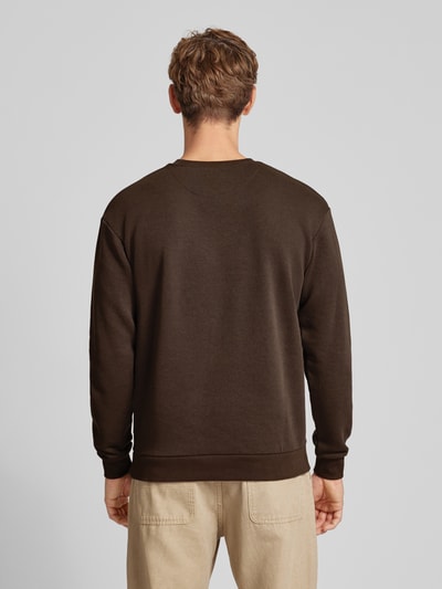 Jack & Jones Sweatshirt mit Rundhalsausschnitt Modell 'BRADLEY' Dunkelbraun 5