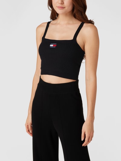 Tommy Jeans Bustier in Strick-Optik Black 4