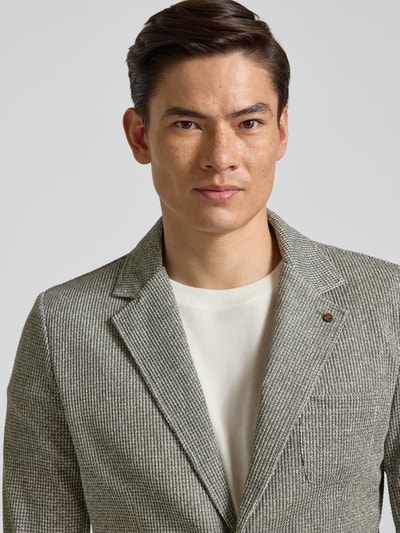 Zuitable Marynarka na 2 guziki o kroju slim fit z kołnierzem z połami Średnioszary 3