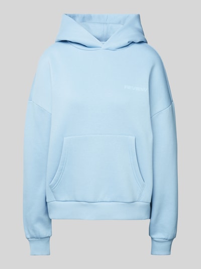 Review Oversized Hoodie mit Kapuze Hellblau 2