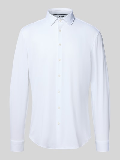 Jake*s Slim fit zakelijk overhemd met kentkraag Wit - 2