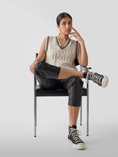 Yves Salomon Lederhose im Relaxed Fit Schwarz 3