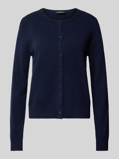 S.Marlon Kasjmier cardigan met ronde hals Marineblauw - 2