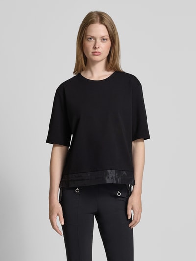 Marc Cain T-Shirt aus Modal-Mix mit Schleifen-Details Black 4