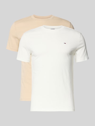 Tommy Jeans zestaw t-shirtów o kroju slim fit z czystej bawełny w zestaw 2 szt. Beżowy 2