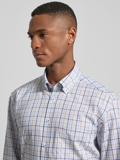 ETERNA Comfort Fit Business-Hemd aus Baumwolle mit Kentkragen Bleu 3