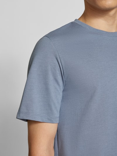 Jack & Jones T-shirt met labeldetail, model 'ORGANIC' Rookblauw gemêleerd - 3