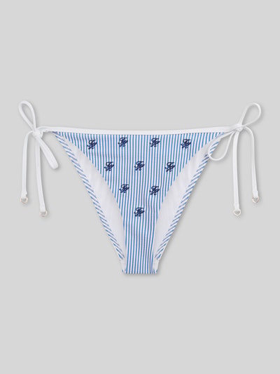 Tommy Hilfiger Bikinihose aus Seesucker mit Bindebändern Blau 2