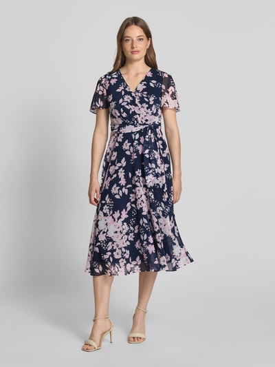 Christian Berg Cocktail Cocktailkleid in Wickel-Optik Dunkelblau 4