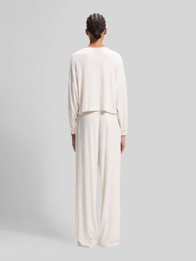 HUGO relaxed fit sweatshirt van modalmix model 'HUGO HEART' Offwhite - 5