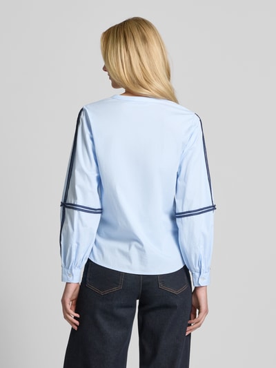 Emily Van den Bergh Regular Fit Bluse mit Tunikakragen Bleu 5