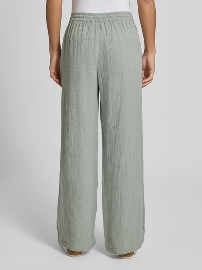 ONLY krój relaxed fit Szerokie spodnie z bawełny organicznej model 'THYRA' Trzcinowy 5