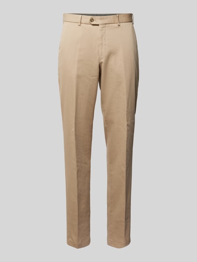 Hiltl Slim Fit Hose mit Bügelfalten Modell 'Porter' Beige 1