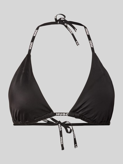 Produktfoto, Bikini-Oberteil mit Logo-Applikation Modell 'PURE TRIANGLE' von HUGO in Optik: Unifarben, Materialverarbeitung: Stretch