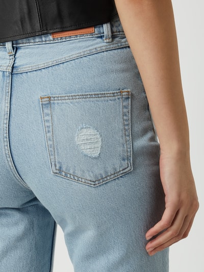 Review Jeansy o kroju skinny mom fit z bawełny  Oceaniczny 3