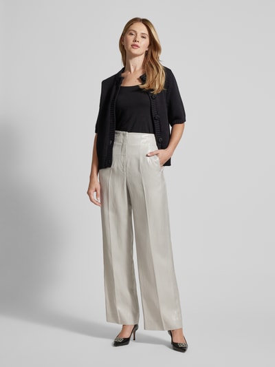 Copenhagen Muse Regular fit broek met persplooien, model 'NATULA' Zilver - 1