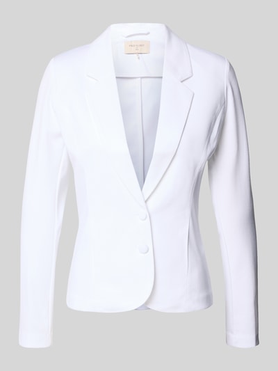Productfoto, witte Blazer met Viskose-Anteil Modell 'Nanni' van FREE/QUENT, taillierte fit, reverskraag, 2-knoopsluiting, gladde textuur