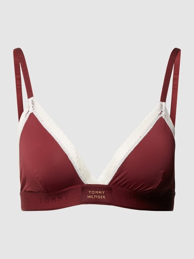 TOMMY HILFIGER Triangel-BH mit Spitzenbesatz Bordeaux 1