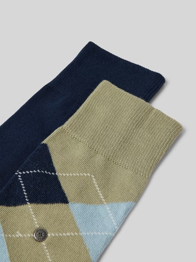 Burlington Socken mit Label-Detail Blau 2