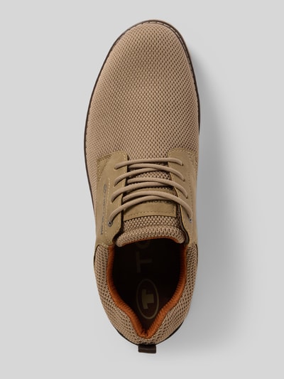 Tom Tailor Sneakersy low top z detalami w optyce skóry model 'DYLAN' Piaskowy 3