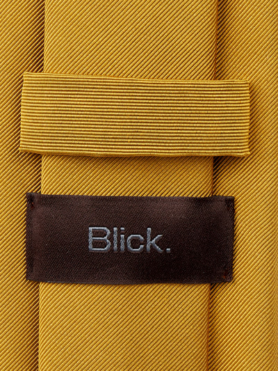 Blick Stropdas van zijde in effen design (7 cm) Geel - 2