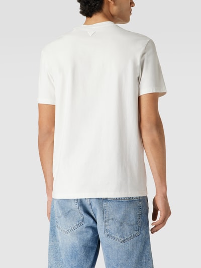 Guess T-Shirt mit Label-Print Offwhite 5