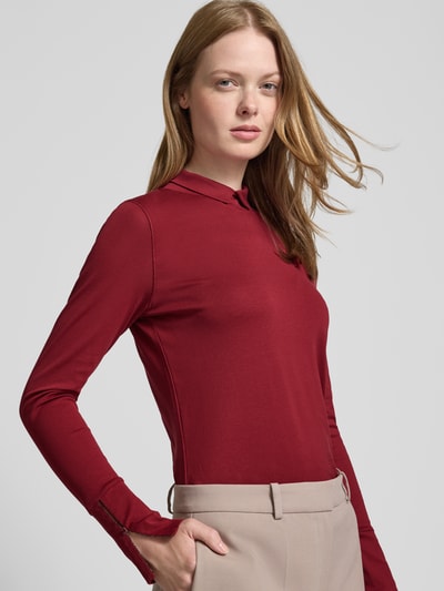 Marc Cain Regular Fit Longsleeve mit Rollkragen Bordeaux 3