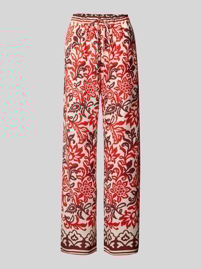 Mango Stoffhose aus Viskose-Mix mit elastischem Bund Modell 'JULIA' Rot 2