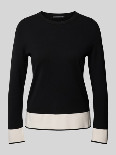 Luisa Cerano Gebreide pullover van viscose met ronde hals Zwart - 2