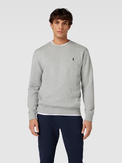 Polo Ralph Lauren Sweatshirt mit Label-Stitching Hellgrau 4