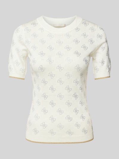 Guess T-Shirt mit gerippten Abschlüssen Modell 'ROSIE' Offwhite 2