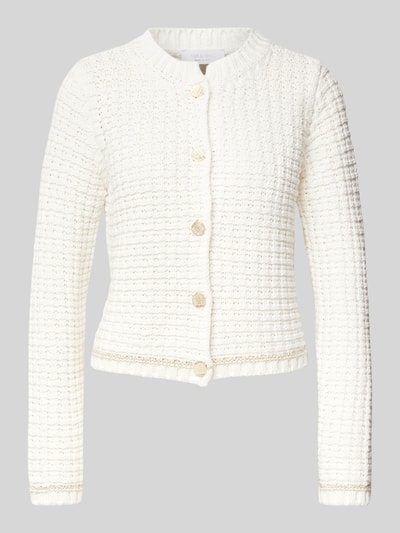 Rich & Royal Cardigan mit Strukturmuster Offwhite 1