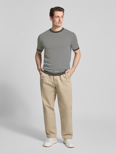 Christian Berg Men Strickshirt mit Rundhalsausschnitt Marine 1