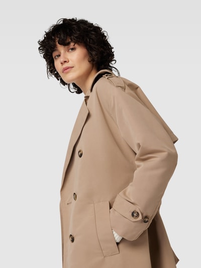 Vero Moda Trenchcoat met strikceintuur, model 'CHLOE' Zand - 3