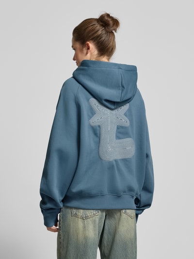 Low Lights Studios Oversized Sweatjacke mit Reißverschluss Modell 'Starlight' Blau 5