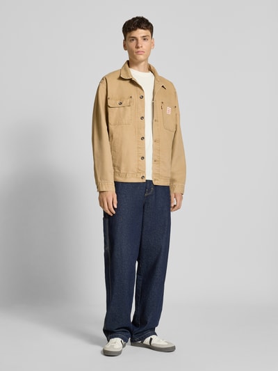 Levi's® Relaxed Fit Hemdjacke mit Brusttaschen Beige 1