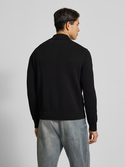 Tommy Jeans Sweter z dzianiny o kroju slim z czystej bawełny Czarny 5