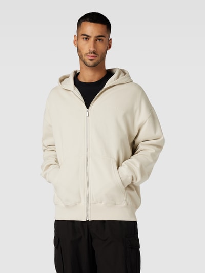 Pegador Oversized Sweatjacke in unifarbenem Design Offwhite 4