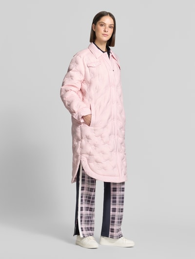 Marc Cain regular fit mantel in doorgestikt effect Roze - 1