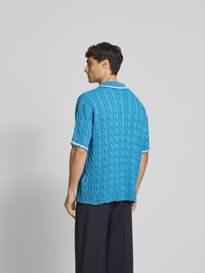 Marni Regular Fit Poloshirt in Strick-Optik Royal 5