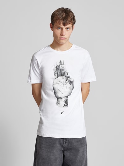 Mister Tee T-shirt met motiefprint, model 'SIGN LIGHTS' Wit - 4