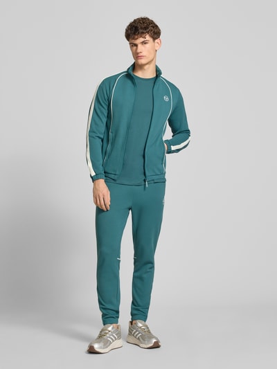 Sergio Tacchini Slim Fit Tracksuit mit Logo-Stitching Modell 'Egeo' Petrol 1